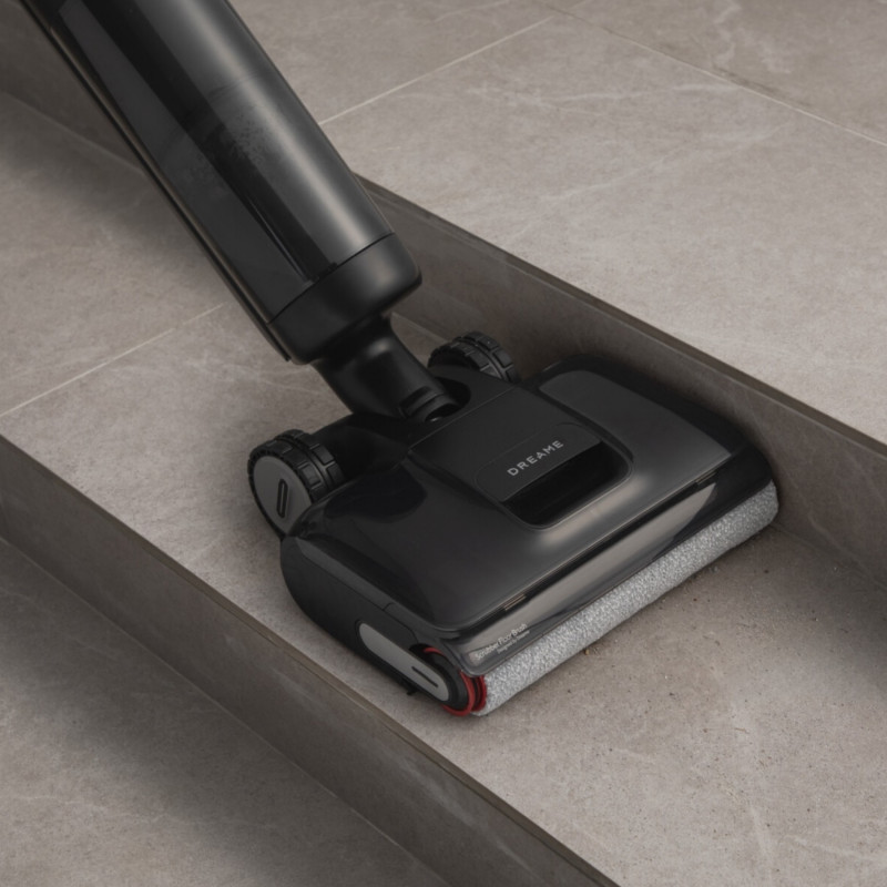 Вертикална прахосмукачка DREAME H12 Pro HHR25A, 300W, 0.7/0.9 л, 3 режима, 35 мин, Мокро/сухо, Гласови известия, LED, Автоматично сушене на мопа, Черен/сив