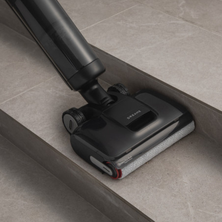 Вертикална прахосмукачка DREAME H12 Pro HHR25A, 300W, 0.7/0.9 л, 3 режима, 35 мин, Мокро/сухо, Гласови известия, LED, Автоматично сушене на мопа, Черен/сив