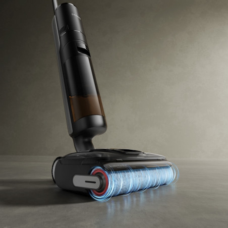 Вертикална прахосмукачка DREAME H12 Pro HHR25A, 300W, 0.7/0.9 л, 3 режима, 35 мин, Мокро/сухо, Гласови известия, LED, Автоматично сушене на мопа, Черен/сив