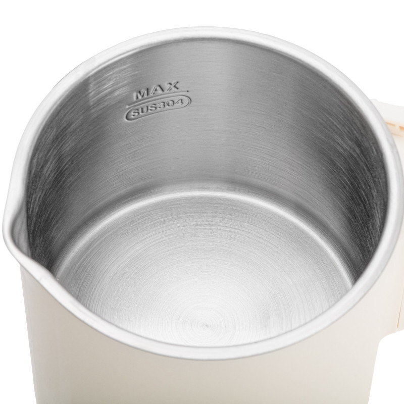 Електрическа кана за туризъм Adler AD 1388b, 650W, 0.8 л, Сваляем капак, Въртяща се основа, Бежов