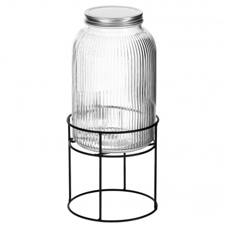 Диспенсър за напитки Adler AD 6742, 4 л, Натриево-калциево стъкло, Стойка, Прозрачен