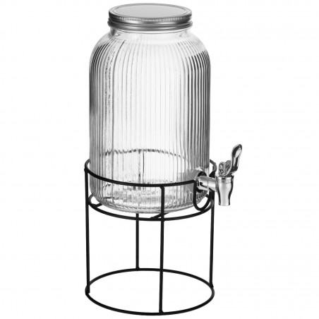 Диспенсър за напитки Adler AD 6742, 4 л, Натриево-калциево стъкло, Стойка, Прозрачен