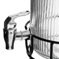 Диспенсър за напитки Adler AD 6742, 4 л, Натриево-калциево стъкло, Стойка, Прозрачен