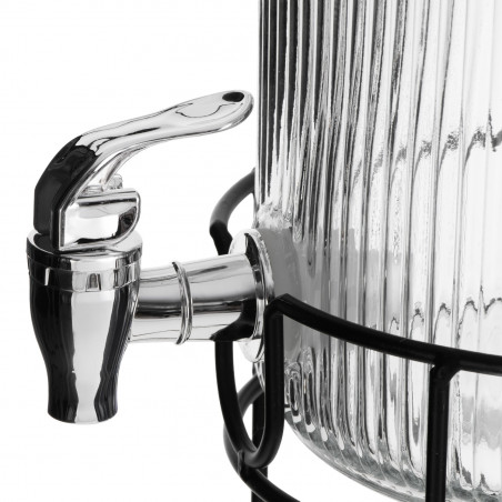 Диспенсър за напитки Adler AD 6742, 4 л, Натриево-калциево стъкло, Стойка, Прозрачен