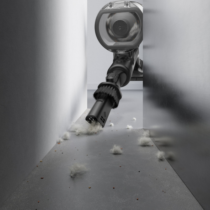 Вертикална прахосмукачка Dreame Z30 AquaCycle VZV77B, 855W, 310AW, 150000 об/мин, 3 степени, 0.32/0.4/0.6 л, 90 мин, HEPA H14, LED, Безчетков мотор, Черен