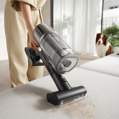 Вертикална прахосмукачка Dreame Z30 AquaCycle VZV77B, 855W, 310AW, 150000 об/мин, 3 степени, 0.32/0.4/0.6 л, 90 мин, HEPA H14, LED, Безчетков мотор, Черен