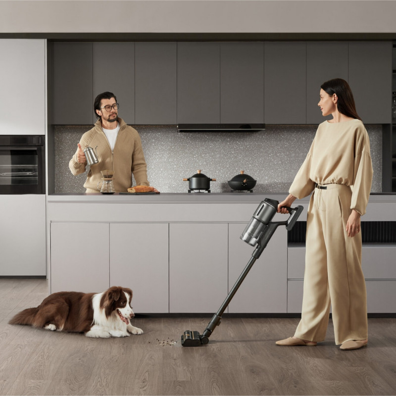 Вертикална прахосмукачка Dreame Z30 AquaCycle VZV77B, 855W, 310AW, 150000 об/мин, 3 степени, 0.32/0.4/0.6 л, 90 мин, HEPA H14, LED, Безчетков мотор, Черен