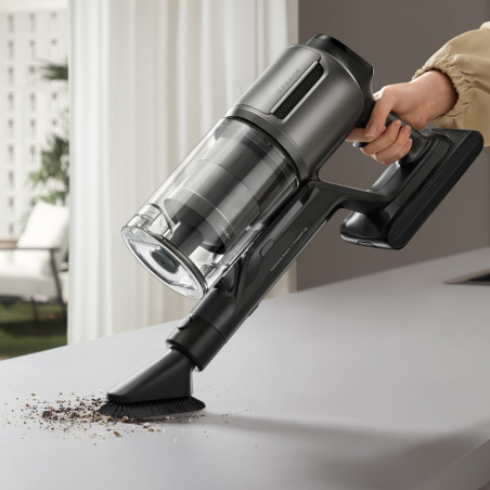 Вертикална прахосмукачка Dreame Z30 AquaCycle VZV77B, 855W, 310AW, 150000 об/мин, 3 степени, 0.32/0.4/0.6 л, 90 мин, HEPA H14, LED, Безчетков мотор, Черен