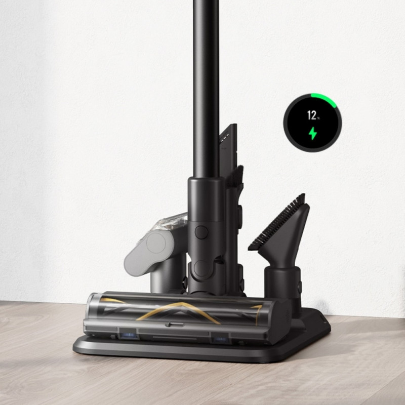 Вертикална прахосмукачка Dreame Z30 AquaCycle VZV77B, 855W, 310AW, 150000 об/мин, 3 степени, 0.32/0.4/0.6 л, 90 мин, HEPA H14, LED, Безчетков мотор, Черен