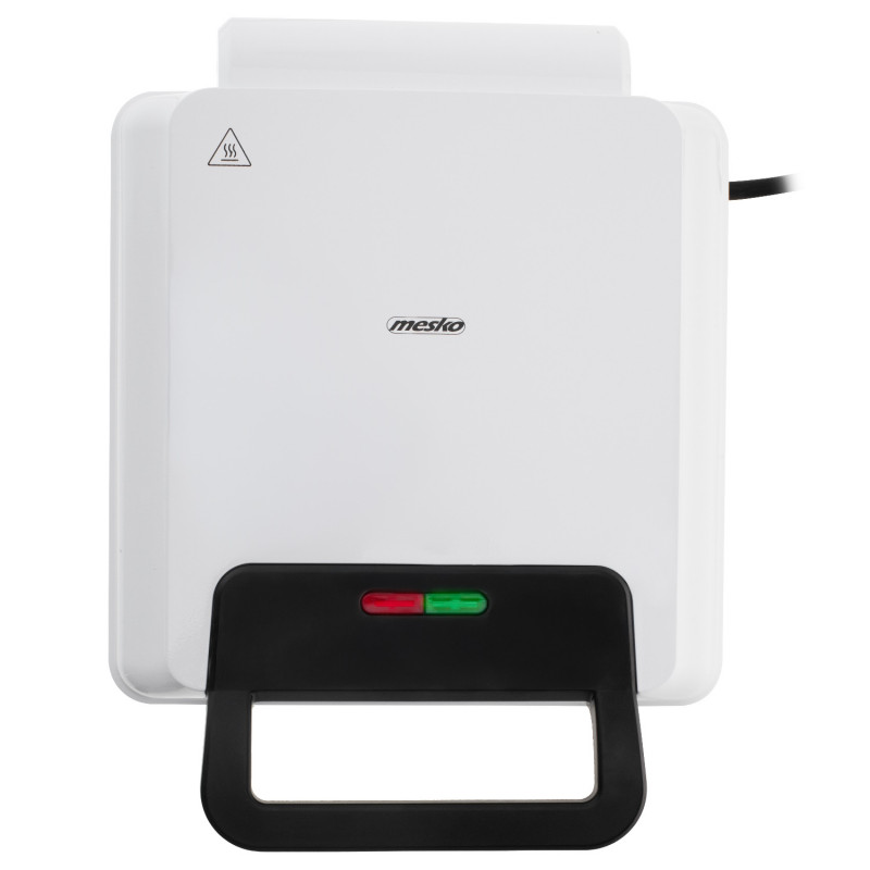 Гофретник Mesko MS 3091, 1800W, Незалепващо покритие, 2 плочи, Неплъзгащи се крачета, Бял