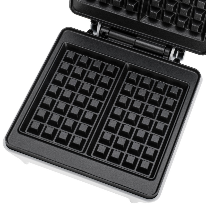 Гофретник Mesko MS 3091, 1800W, Незалепващо покритие, 2 плочи, Неплъзгащи се крачета, Бял