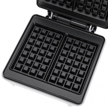 Гофретник Mesko MS 3091, 1800W, Незалепващо покритие, 2 плочи, Неплъзгащи се крачета, Бял