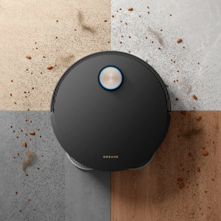 Прахосмукачка робот Dreame X50 Ultra RLX85CE-6-BK, 20000 Pa, AI разпознаване на препятствия, 360° навигация, Гласово управление, UV стерилизация, Черен/златист