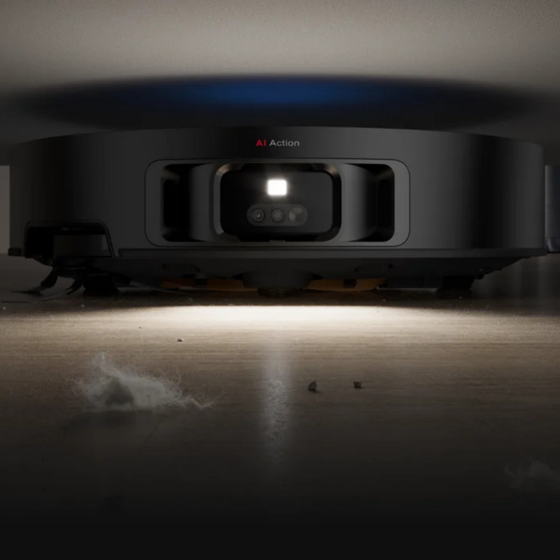 Прахосмукачка робот Dreame X50 Ultra RLX85CE-6-BK, 20000 Pa, AI разпознаване на препятствия, 360° навигация, Гласово управление, UV стерилизация, Черен/златист