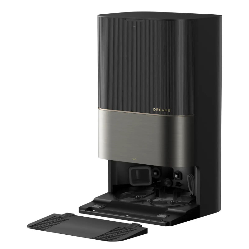 Прахосмукачка робот Dreame X50 Ultra RLX85CE-6-BK, 20000 Pa, AI разпознаване на препятствия, 360° навигация, Гласово управление, UV стерилизация, Черен/златист