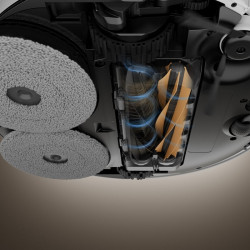 Прахосмукачка робот Dreame X50 Ultra RLX85CE-6-BK, 20000 Pa, AI разпознаване на препятствия, 360° навигация, Гласово управление, UV стерилизация, Черен/златист