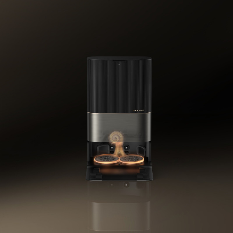 Прахосмукачка робот Dreame X50 Ultra RLX85CE-6-BK, 20000 Pa, AI разпознаване на препятствия, 360° навигация, Гласово управление, UV стерилизация, Черен/златист