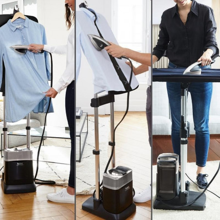 Уред за гладене с пара Tefal Ixeo Power QT2028F0, 2170W, 1.1 л, 100г/мин, Система против котлен камък, Автоматично изключване, Черен