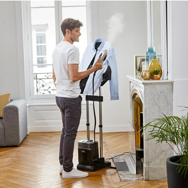 Уред за гладене с пара Tefal Ixeo Power QT2028F0, 2170W, 1.1 л, 100г/мин, Система против котлен камък, Автоматично изключване, Черен