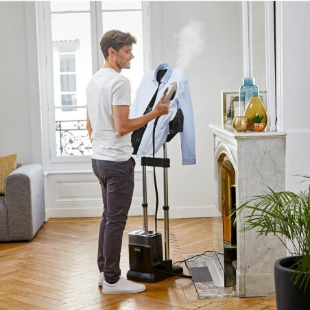 Уред за гладене с пара Tefal Ixeo Power QT2028F0, 2170W, 1.1 л, 100г/мин, Система против котлен камък, Автоматично изключване, Черен