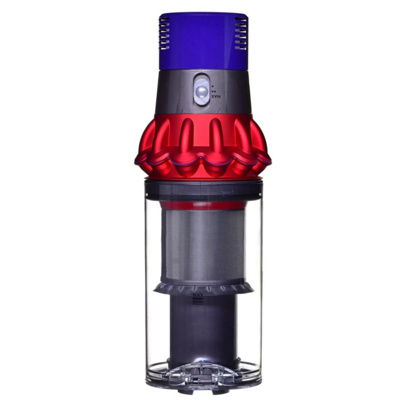 Вертикална прахосмукачка Dyson V10 Origin 394464-01, 525W, 151AW, 0.76l, 125000 об/мин, 60 мин, 3 режима, Motorbar четка, Никел/червен