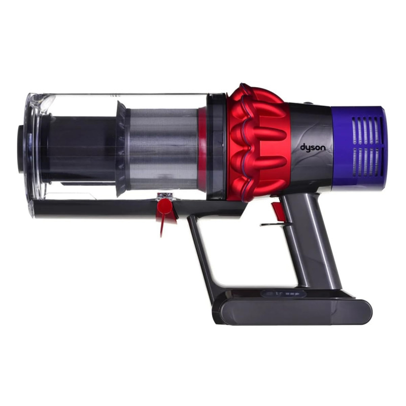 Вертикална прахосмукачка Dyson V10 Origin 394464-01, 525W, 151AW, 0.76l, 125000 об/мин, 60 мин, 3 режима, Motorbar четка, Никел/червен