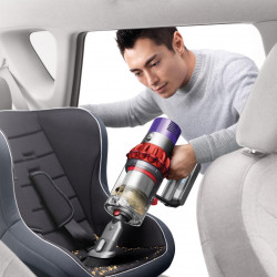 Вертикална прахосмукачка Dyson V10 Origin 394464-01, 525W, 151AW, 0.76l, 125000 об/мин, 60 мин, 3 режима, Motorbar четка, Никел/червен