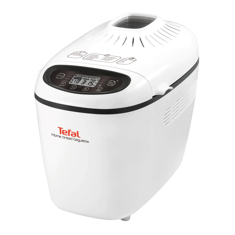 Хлебопекарна Tefal Home Bread Baguette PF610138, 1600 W, 750/1000/1500 гр, 2 бъркалки, 16 програми, Бял