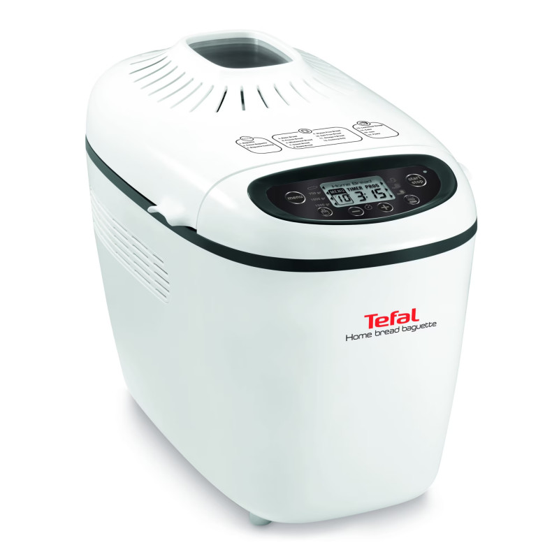 Хлебопекарна Tefal Home Bread Baguette PF610138, 1600 W, 750/1000/1500 гр, 2 бъркалки, 16 програми, Бял