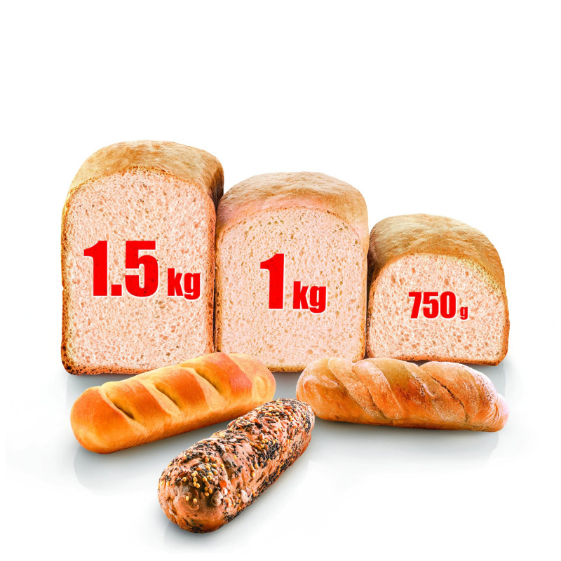 Хлебопекарна Tefal Home Bread Baguette PF610138, 1600 W, 750/1000/1500 гр, 2 бъркалки, 16 програми, Бял