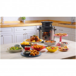 Мултикукър под налягане Tefal Turbo Cuisine & Fry CY778830, 70 kPa, 1200W, 7.6 л, 15 програми, Незалепващо покритие, Поддържане на топлина, Дигитален контрол, Черен