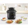 Мултикукър под налягане Tefal Turbo Cuisine & Fry CY778830, 70 kPa, 1200W, 7.6 л, 15 програми, Незалепващо покритие, Поддържане на топлина, Дигитален контрол, Черен
