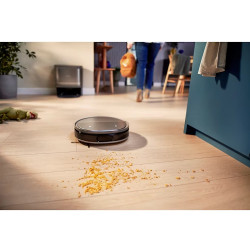 Прахосмукачка робот Philips Series 9000 XU9100/10, 6500 mAh, 8000 Pa, WiFi, LiDAR, PowerCyclone, EPA 11, Сухо/мокро почистване, Бронз/златист