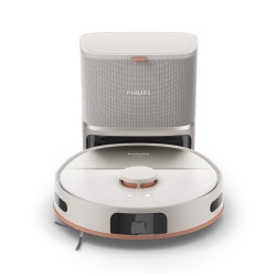 Прахосмукачка робот и моп Philips XU5100/20, 4800 mAh, 10000 Pa, WiFi, LDS навигация, EPA 10, Сухо/мокро почистване, Бежов