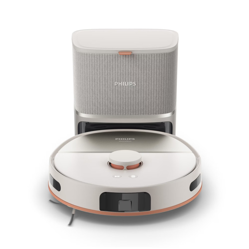 Прахосмукачка робот и моп Philips XU5100/20, 4800 mAh, 10000 Pa, WiFi, LDS навигация, EPA 10, Сухо/мокро почистване, Бежов