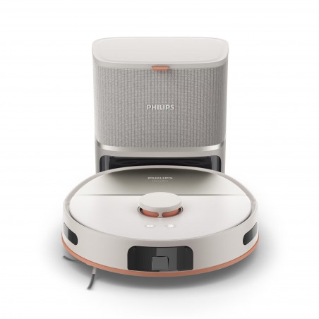 Прахосмукачка робот и моп Philips XU5100/20, 4800 mAh, 10000 Pa, WiFi, LDS навигация, EPA 10, Сухо/мокро почистване, Бежов