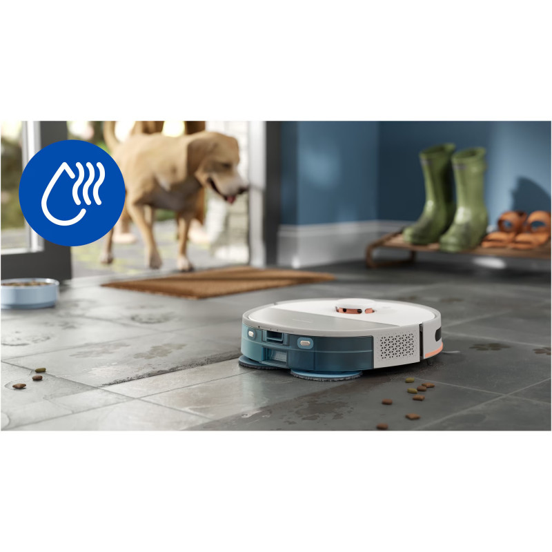 Прахосмукачка робот и моп Philips XU5100/20, 4800 mAh, 10000 Pa, WiFi, LDS навигация, EPA 10, Сухо/мокро почистване, Бежов