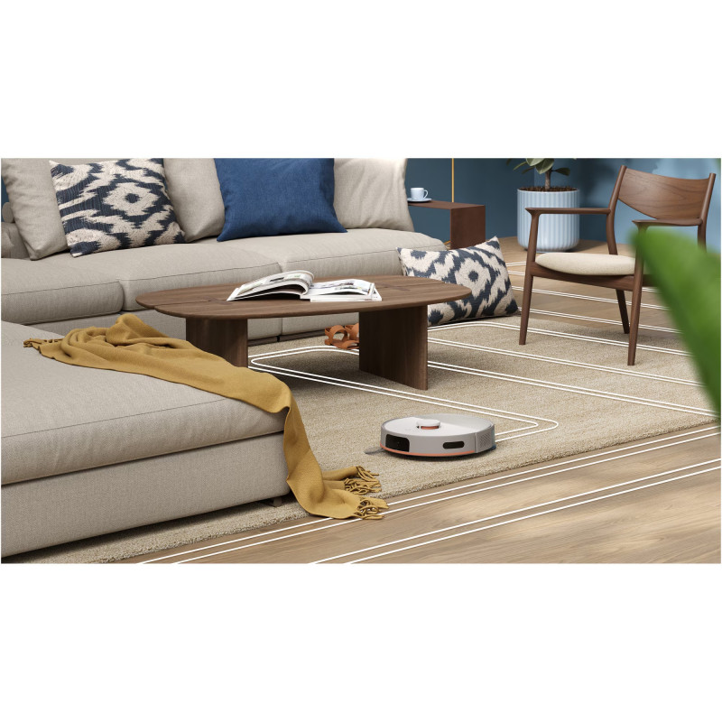 Прахосмукачка робот и моп Philips XU5100/20, 4800 mAh, 10000 Pa, WiFi, LDS навигация, EPA 10, Сухо/мокро почистване, Бежов