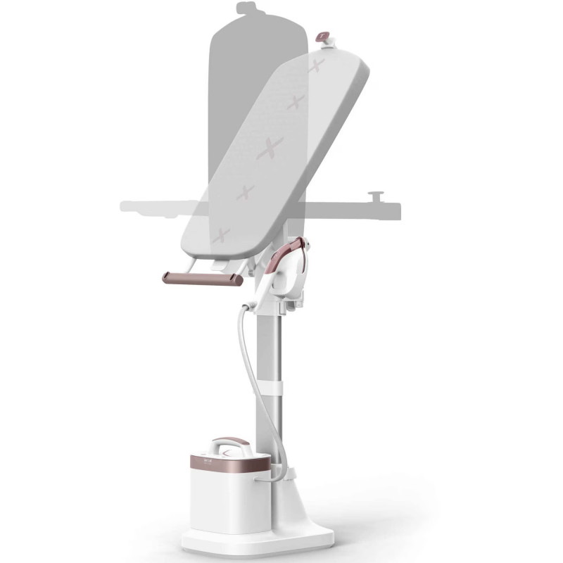 Уред за гладене с пара Tefal Ixeo Vision QT1811E0, 2170W, 3 степени на мощност, 1.2 л, 200г/мин, LED подсветка, Освежаване и хигиенизиране, Автоматично изключване, Бял