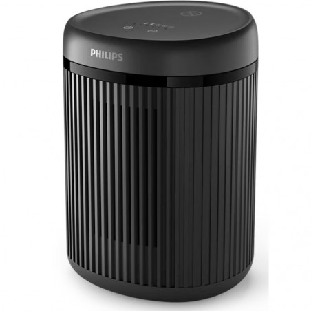 Вентилаторна печка-духалка с керамичен нагревател Philips CX2120/01, 600/1500 W, За до 15м2, 3 температурни настройки, Защита от преобръщане, Черен