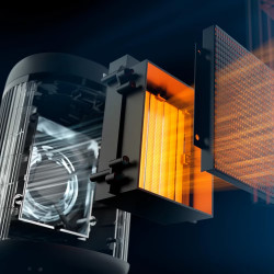 Вентилаторна печка-духалка с керамичен нагревател Philips CX2120/01, 600/1500 W, За до 15м2, 3 температурни настройки, Защита от преобръщане, Черен