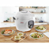 Мултикукър Tefal CY851130 Cook4me, 1600 W, 6 л, 6 режима на готвене, 150 вградени рецепти, Отложен старт, Запазване на топлина, Бял