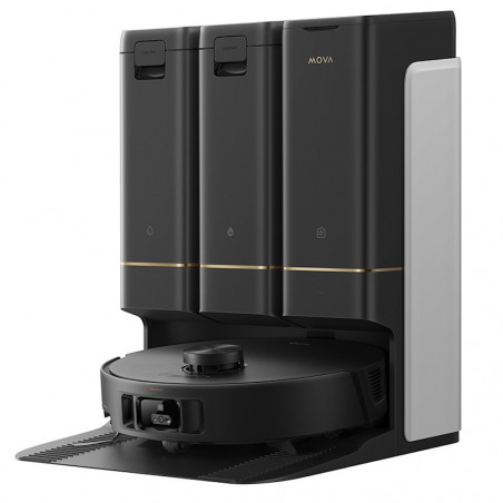 Прахосмукачка робот Dreame RLZ92CE Mova Z50 Ultra, Li-Ion 6400 mAh, WiFi, Тройна AI ситема за разпознаване на замърсяване, 19000 Pa, Самопочистване, HydroSync, Черен