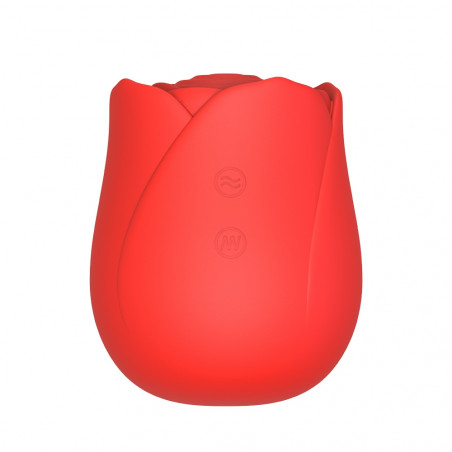 Интимен масажор Beautifly Rose Glow Pleaser, 5 режима, 5 скорости, 90 мин, Подходящ за ползване под душ/във вана, Антиалергичен силикон, Безшумен, Червен