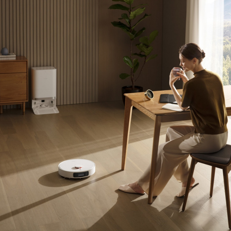 Прахосмукачка робот Xiaomi X20+, 6000 Pa, 140 мин, 0.35/4 л, Функция моп, Самоизпразваща станция, LDS навигация, Избягване на предмети, Мобилно приложение, Бял