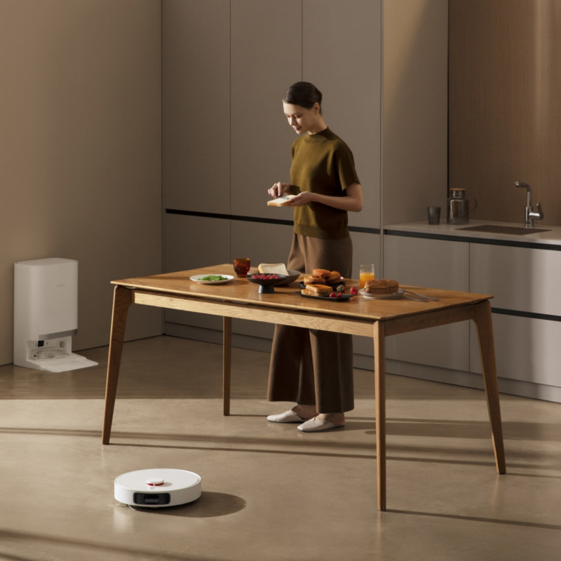 Прахосмукачка робот Xiaomi X20+, 6000 Pa, 140 мин, 0.35/4 л, Функция моп, Самоизпразваща станция, LDS навигация, Избягване на предмети, Мобилно приложение, Бял