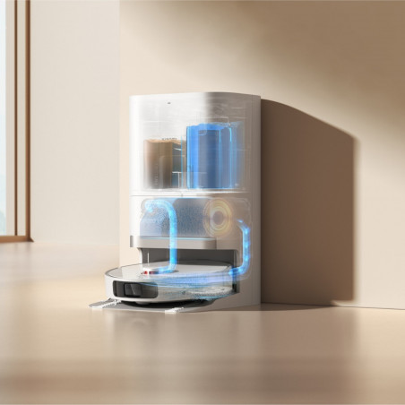 Прахосмукачка робот Xiaomi X20+, 6000 Pa, 140 мин, 0.35/4 л, Функция моп, Самоизпразваща станция, LDS навигация, Избягване на предмети, Мобилно приложение, Бял