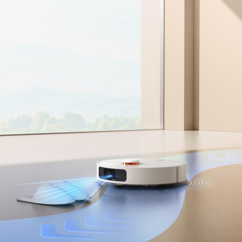 Прахосмукачка робот Xiaomi X20+, 6000 Pa, 140 мин, 0.35/4 л, Функция моп, Самоизпразваща станция, LDS навигация, Избягване на предмети, Мобилно приложение, Бял