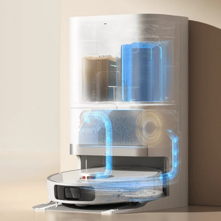 Прахосмукачка робот Xiaomi X20+, 6000 Pa, 140 мин, 0.35/4 л, Функция моп, Самоизпразваща станция, LDS навигация, Избягване на предмети, Мобилно приложение, Бял