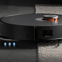 Робот прахосмукачка Xiaomi X20 Max, 8000 Pa, 0.5/4 л, 120 мин, Функция моп с топла вода, Гласово управление, Самоизпразваща станция, LDS навигация, Осветление, Черен